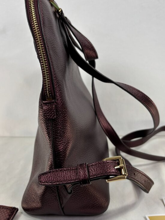 Michael Kors Adele Backpack in Metallic Burgundy Large NWT main image 8